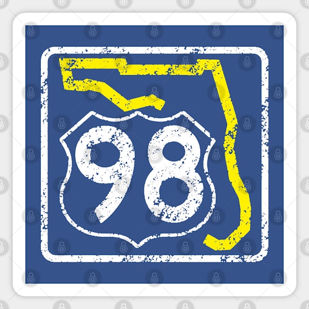 Vintage HWY 98 Florida Magnet by Etopix